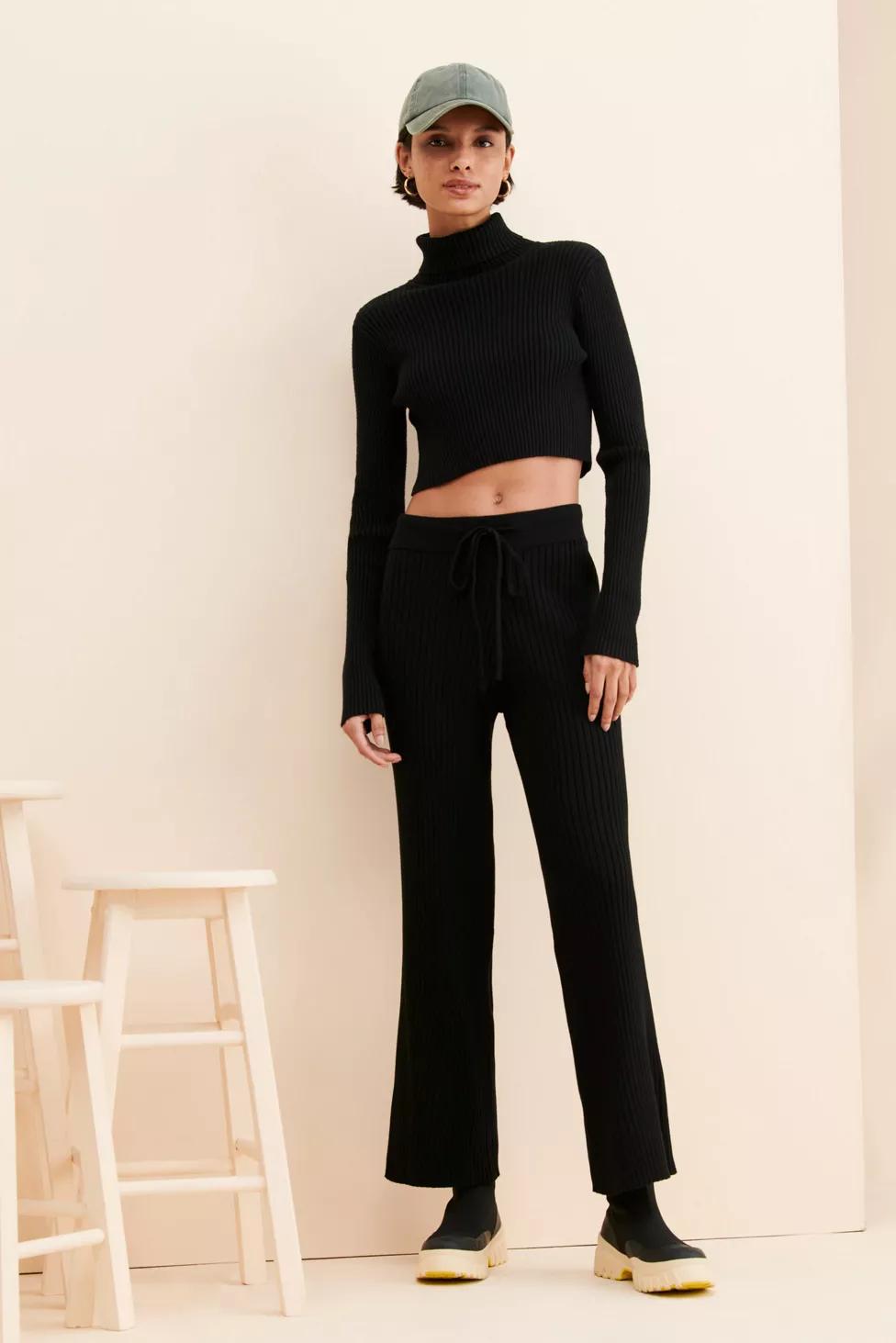 Endless Rose Banded Knit Lounge Pants by ENDLESS ROSE Endless Rose Banded Knit Lounge Pants by ENDLESS ROSE