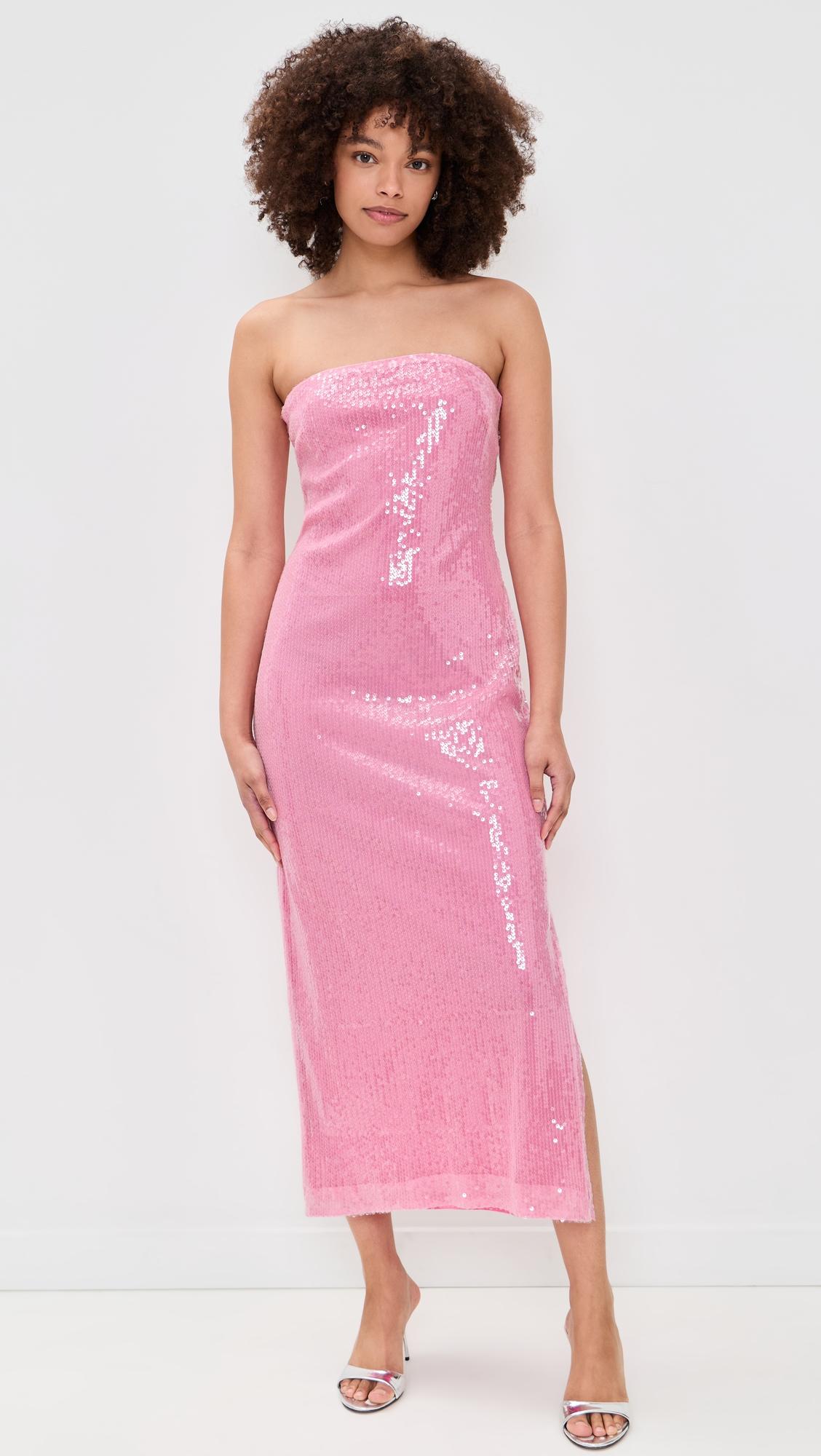 Strapless Sequins Maxi Dress by ENDLESS ROSE