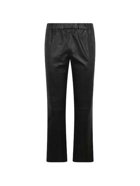 elasticated-waist leather trousers by ENES