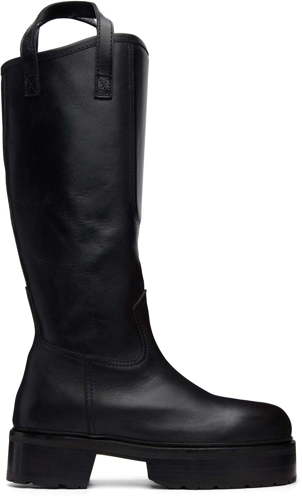 Black Welder Tall Boots by ENFANTS RICHES DEPRIMES