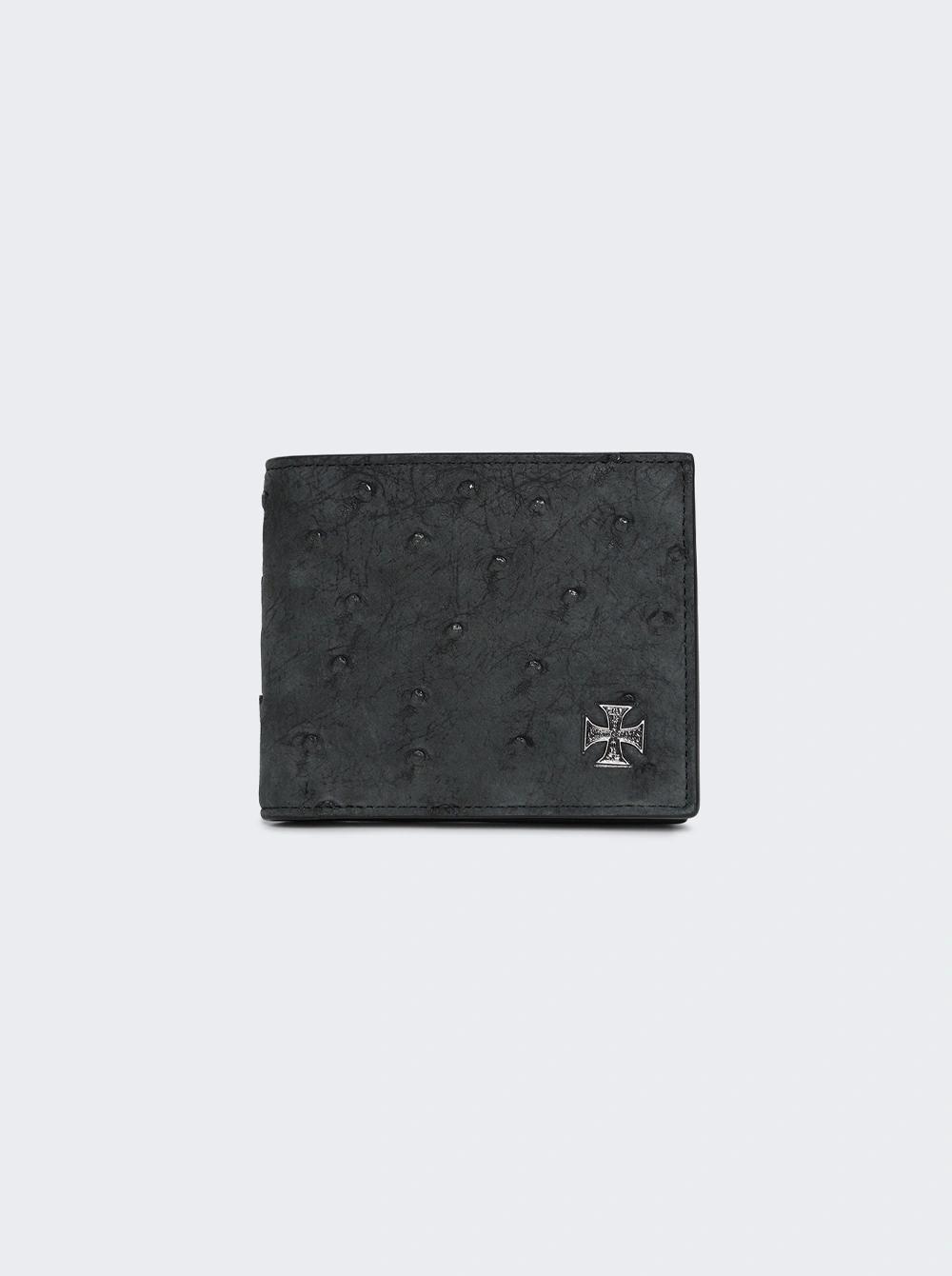 Croix De Fer Wallet Grey Ostrich  | The Webster by ENFANTS RICHES DEPRIMES