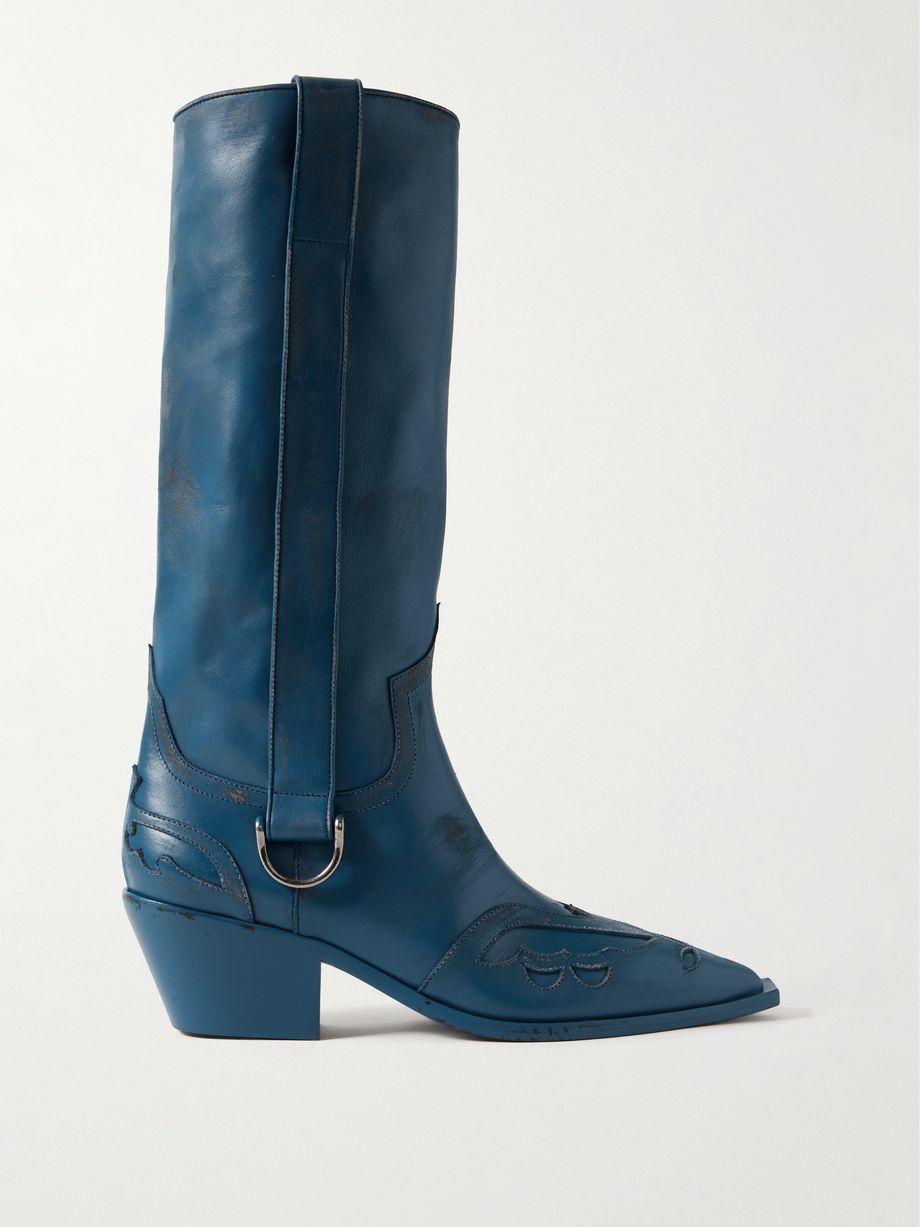 Distressed Leather Cowboy Boots by ENFANTS RICHES DEPRIMES
