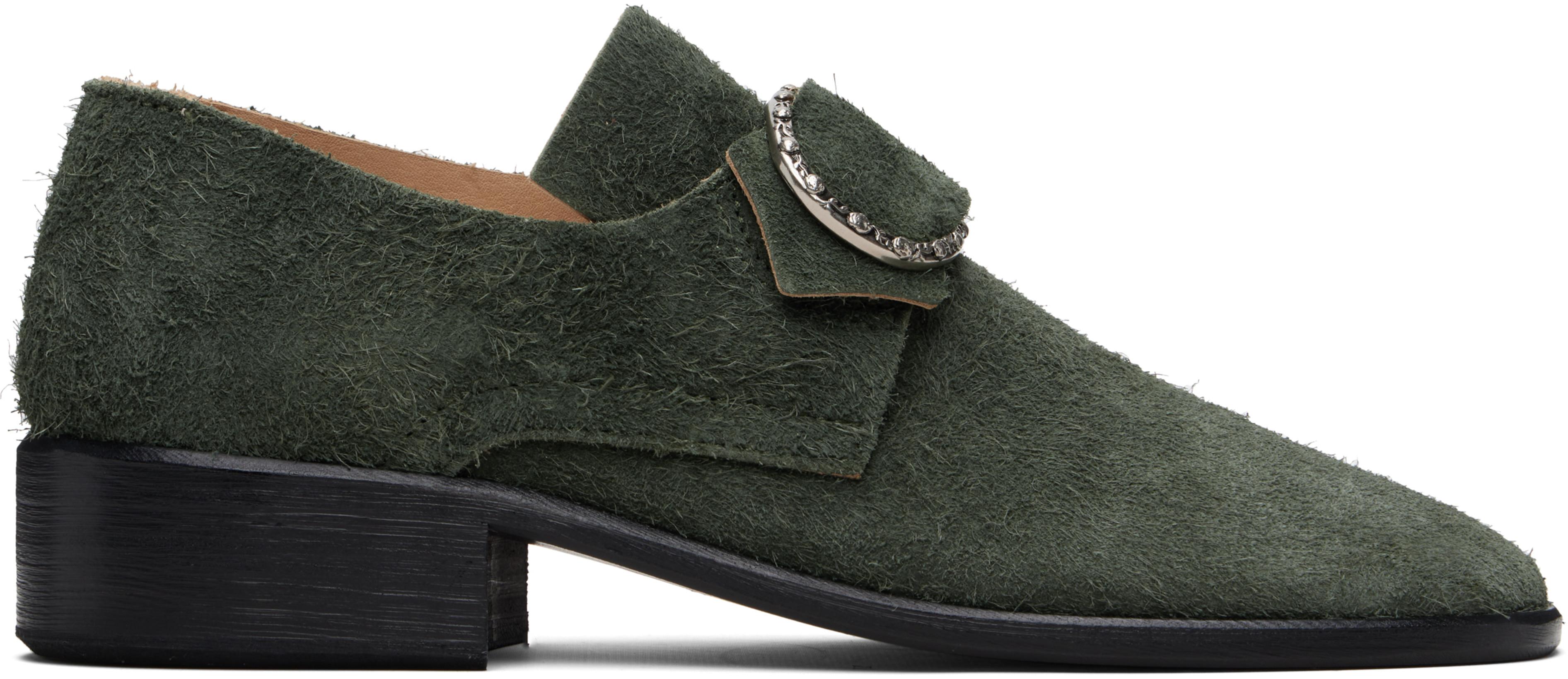 Green Suede Pope Loafers by ENFANTS RICHES DEPRIMES