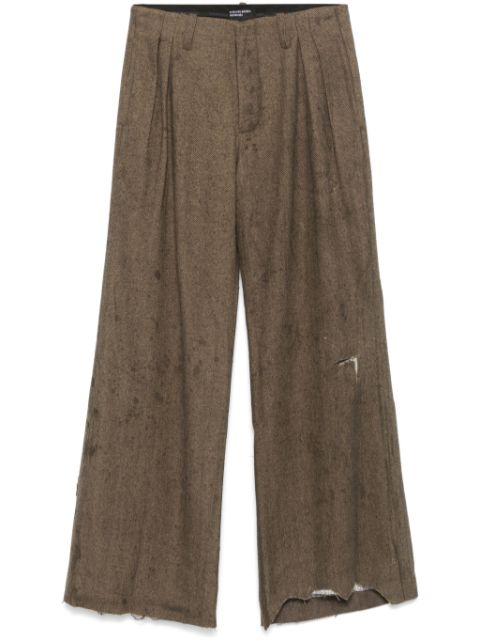 oil-stained wide-leg trousers by ENFANTS RICHES DEPRIMES