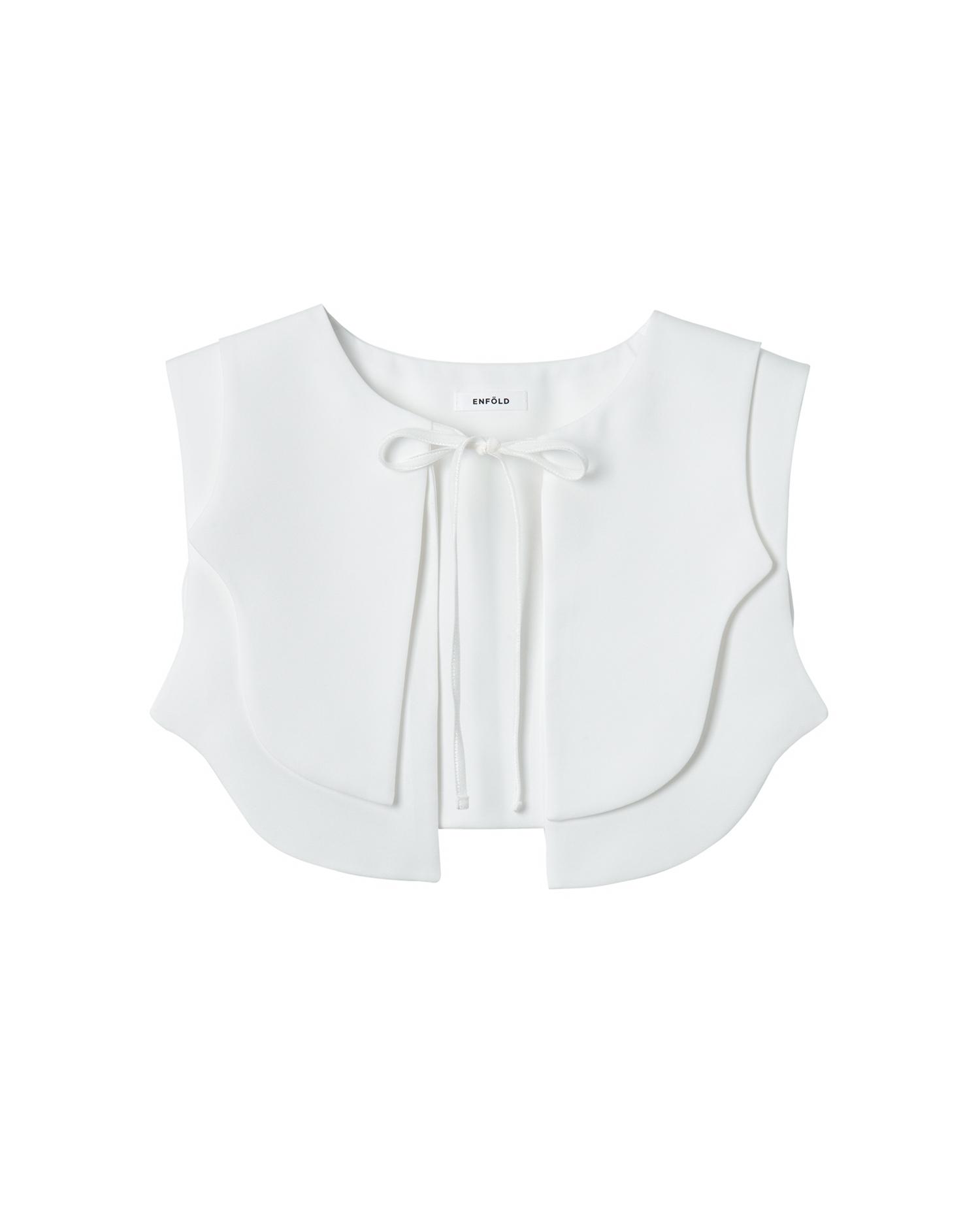 Tie front vest by ENFOLD