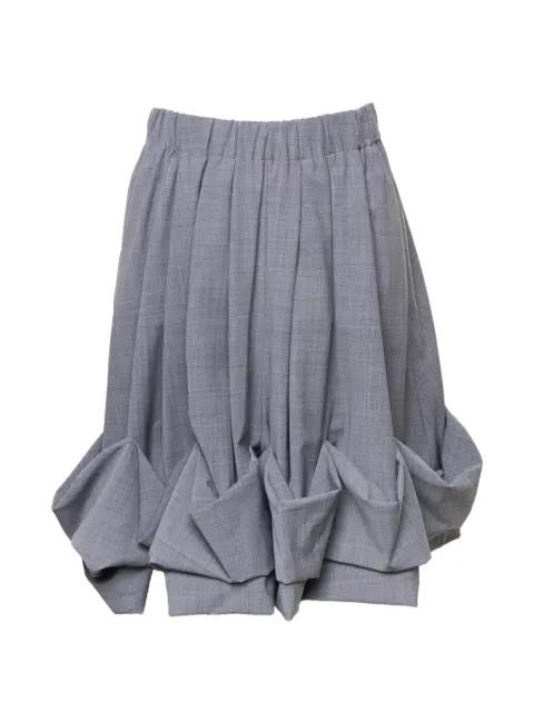 roll-up draped shorts by ENFOLD