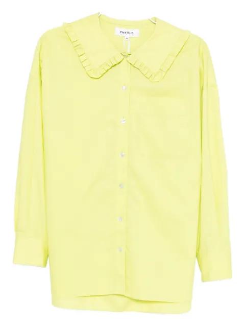 ruffled-collar shirt by ENFOLD