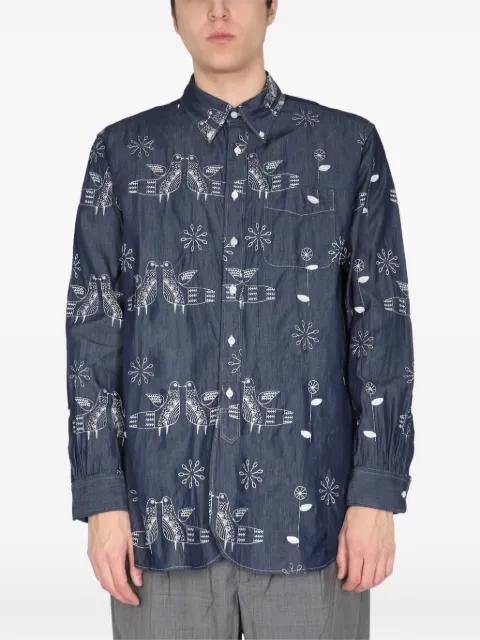 bird-embroidered shirt by ENGINEERED GARMENTS