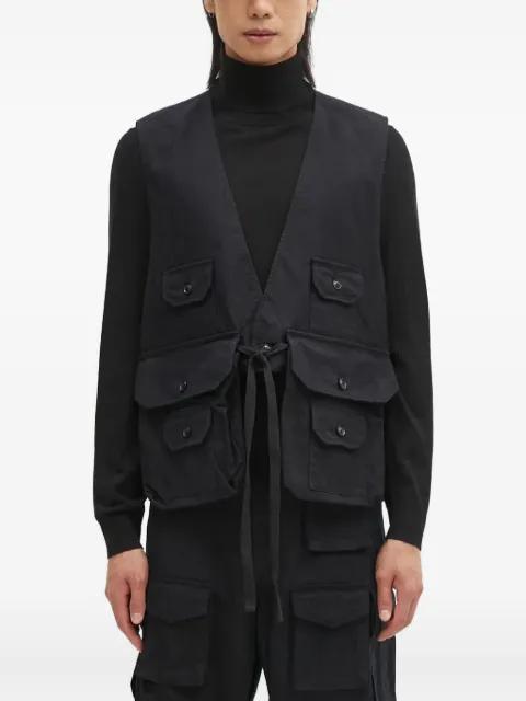 multi-pocket belted vest by ENGINEERED GARMENTS