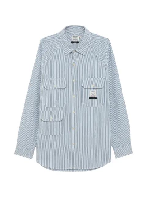 striped seersucker-texture shirt by ENGINEERED GARMENTS