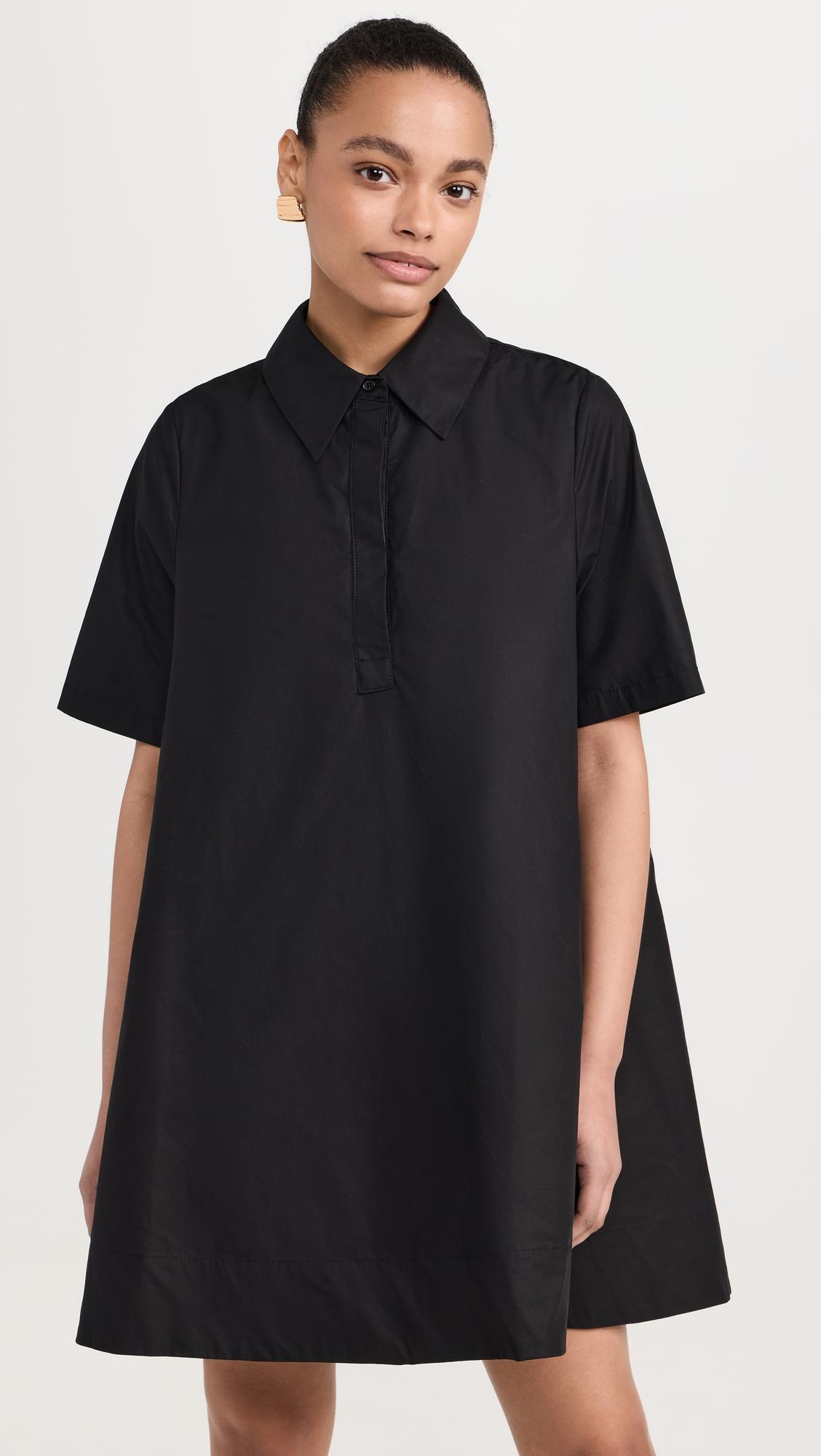 A-line Short Sleeve Shirt Dress by ENGLISH FACTORY