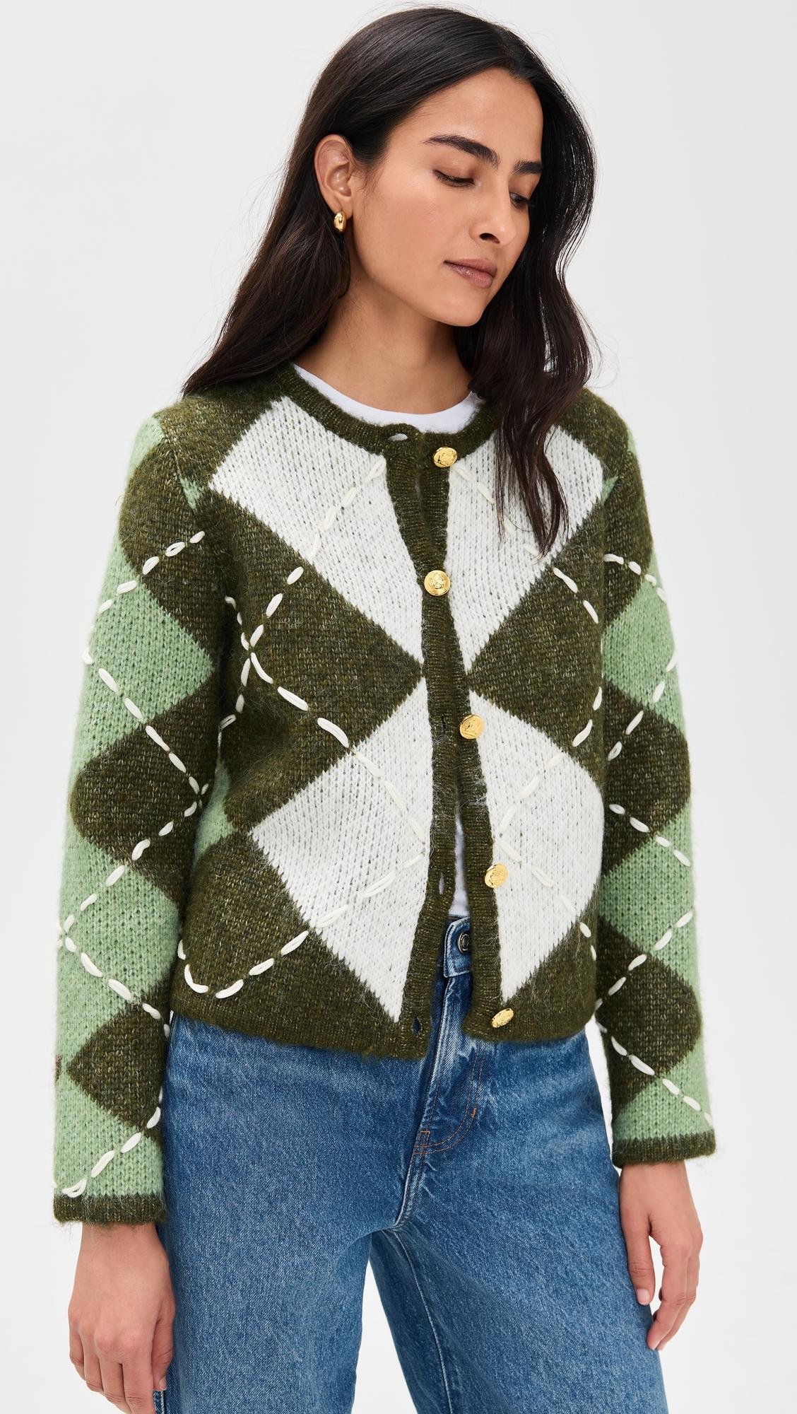 Argyle Cardigan by ENGLISH FACTORY
