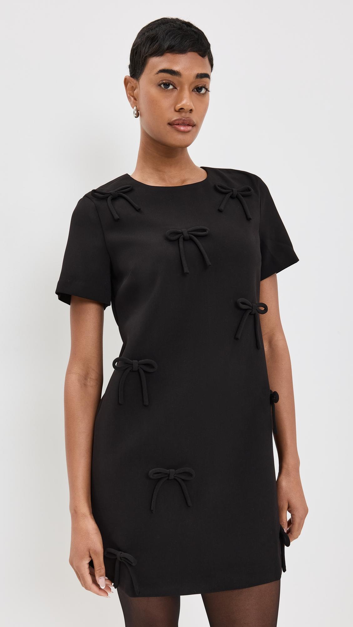Bow Detailed Mini Dress by ENGLISH FACTORY