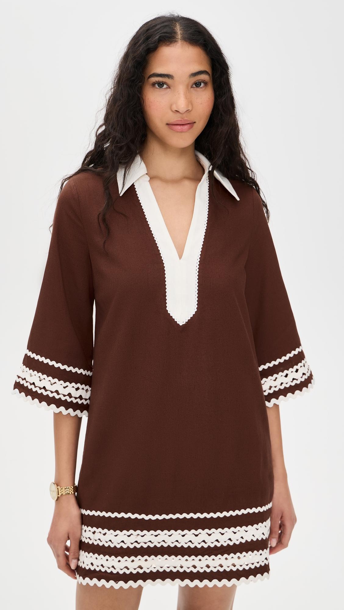 Color Block Shirt Mini Dress by ENGLISH FACTORY