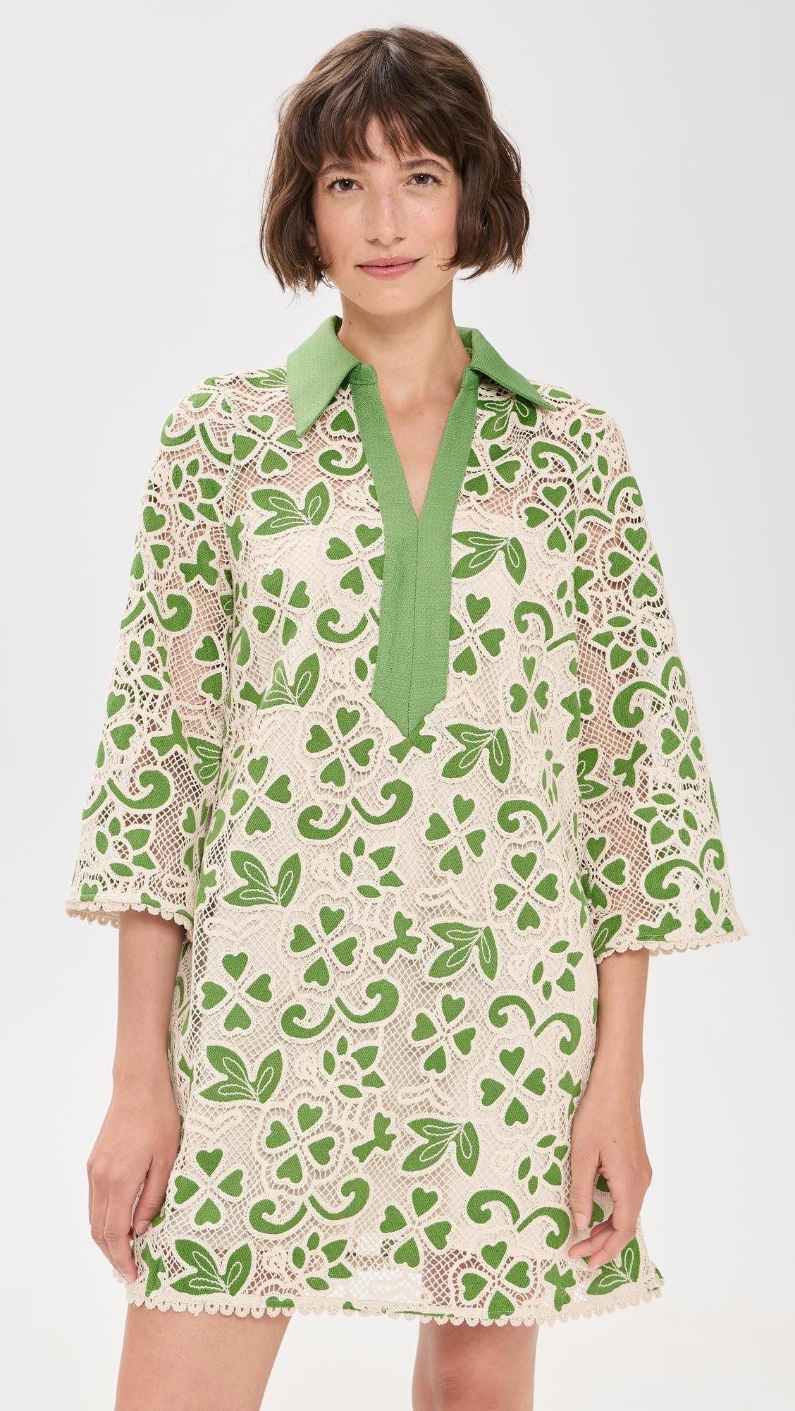 Embroidered Collar Mini Dress by ENGLISH FACTORY
