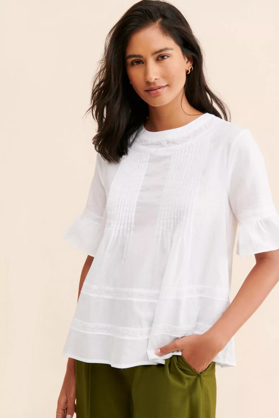 English Factory Boho Pleated Blouse by ENGLISH FACTORY