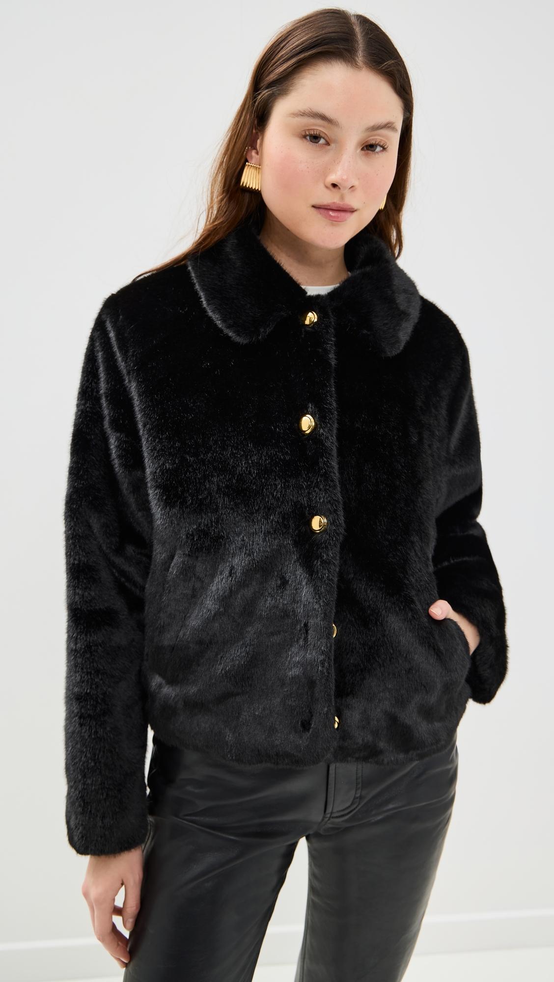 Faux Fur Collared Jacket by ENGLISH FACTORY