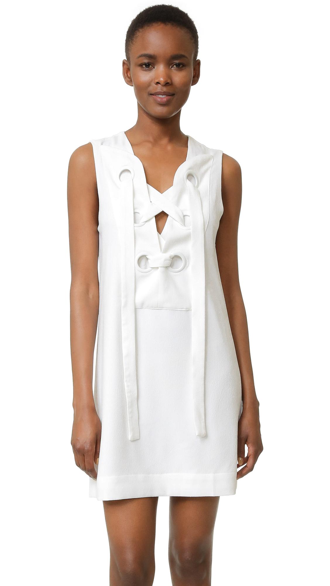 Lace Up Front Dress by ENGLISH FACTORY