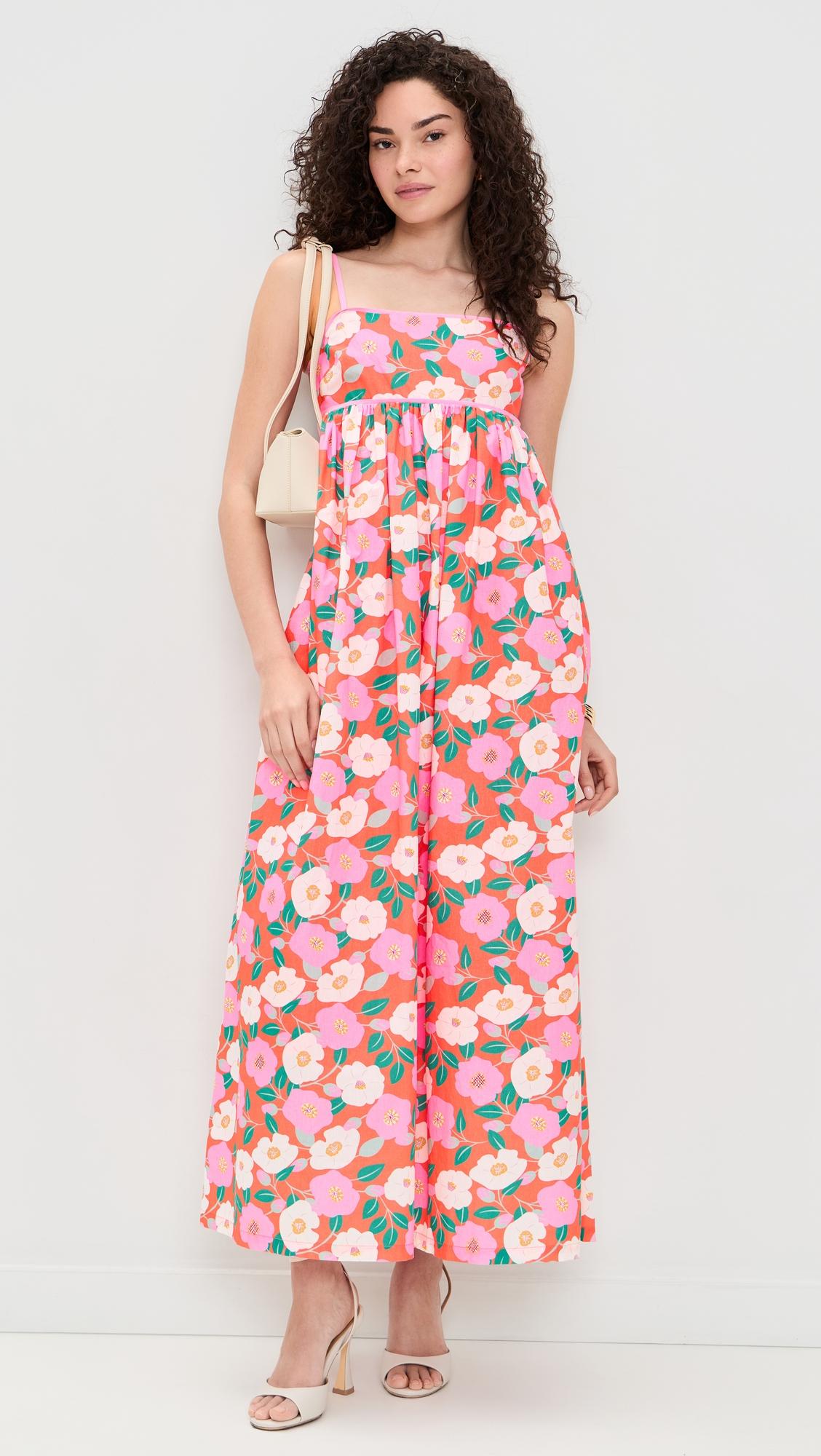 Print Empire Waist Maxi Dress by ENGLISH FACTORY