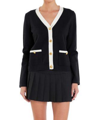 Women's Colorblock Knit Cardigan by ENGLISH FACTORY