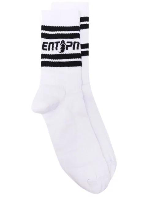 logo-print socks by ENTERPRISE JAPAN