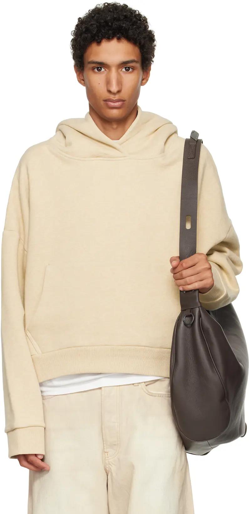 Beige Heavy Hoodie by ENTIRE STUDIOS
