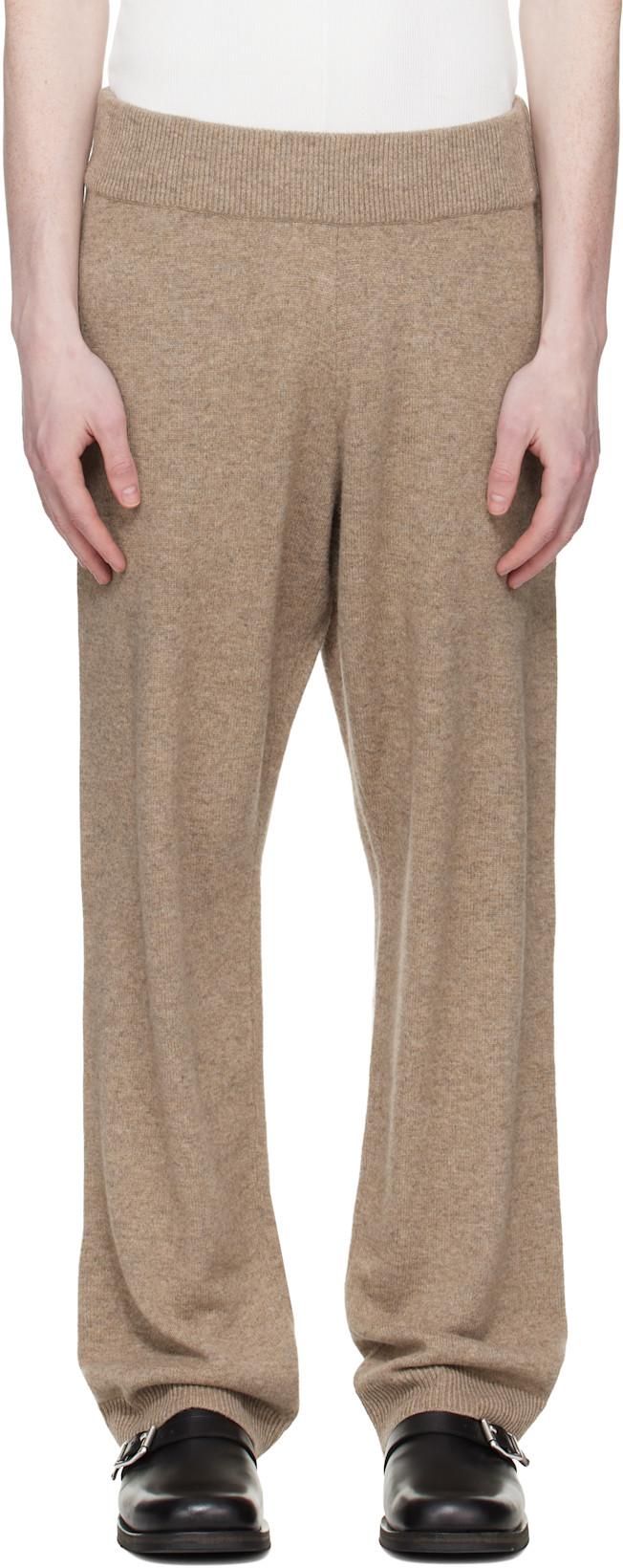 Beige Knit Lounge Pants by ENTIRE STUDIOS