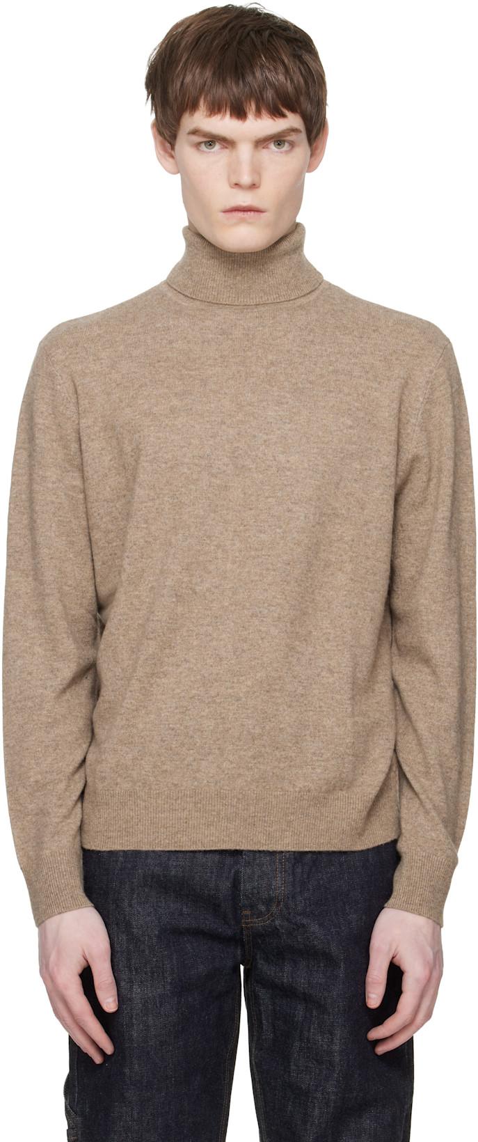 Beige Knit Turtleneck by ENTIRE STUDIOS