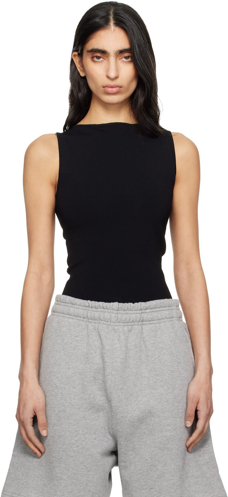 Black Boat Neck Top by ENTIRE STUDIOS