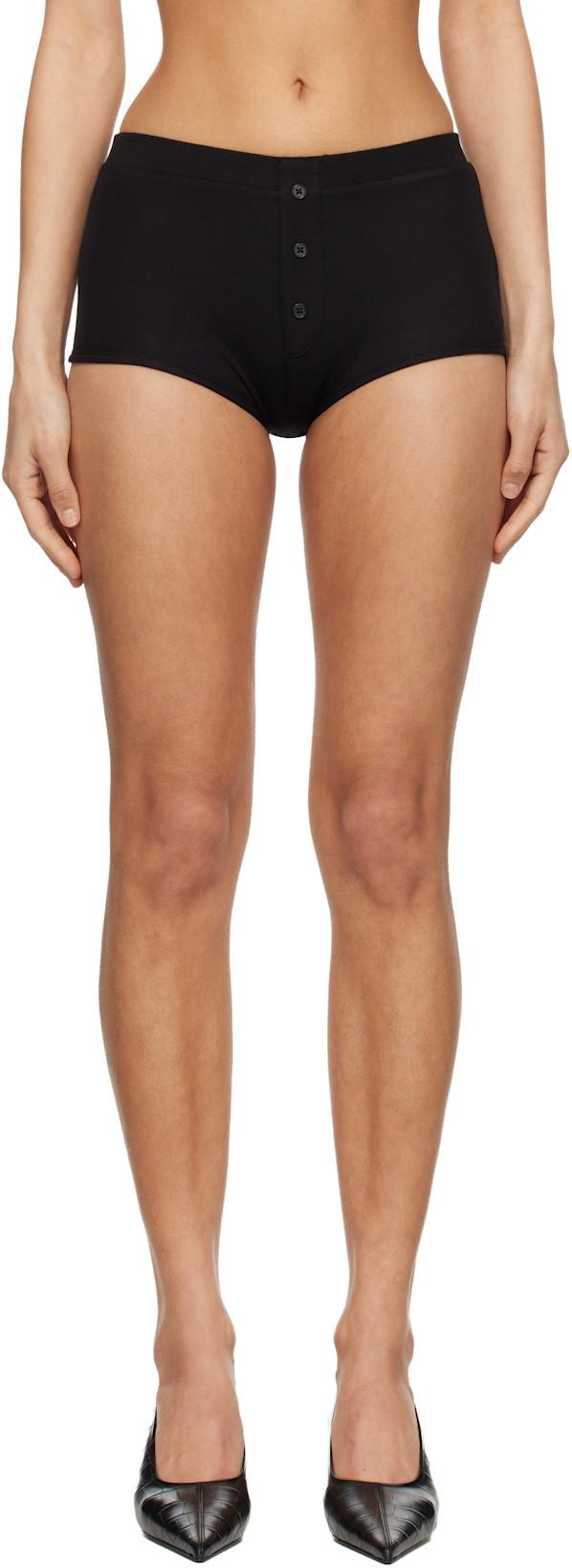 Black Booty Shorts by ENTIRE STUDIOS