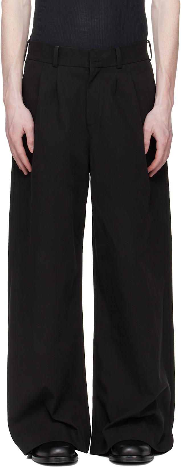 Black Dinch Trousers by ENTIRE STUDIOS