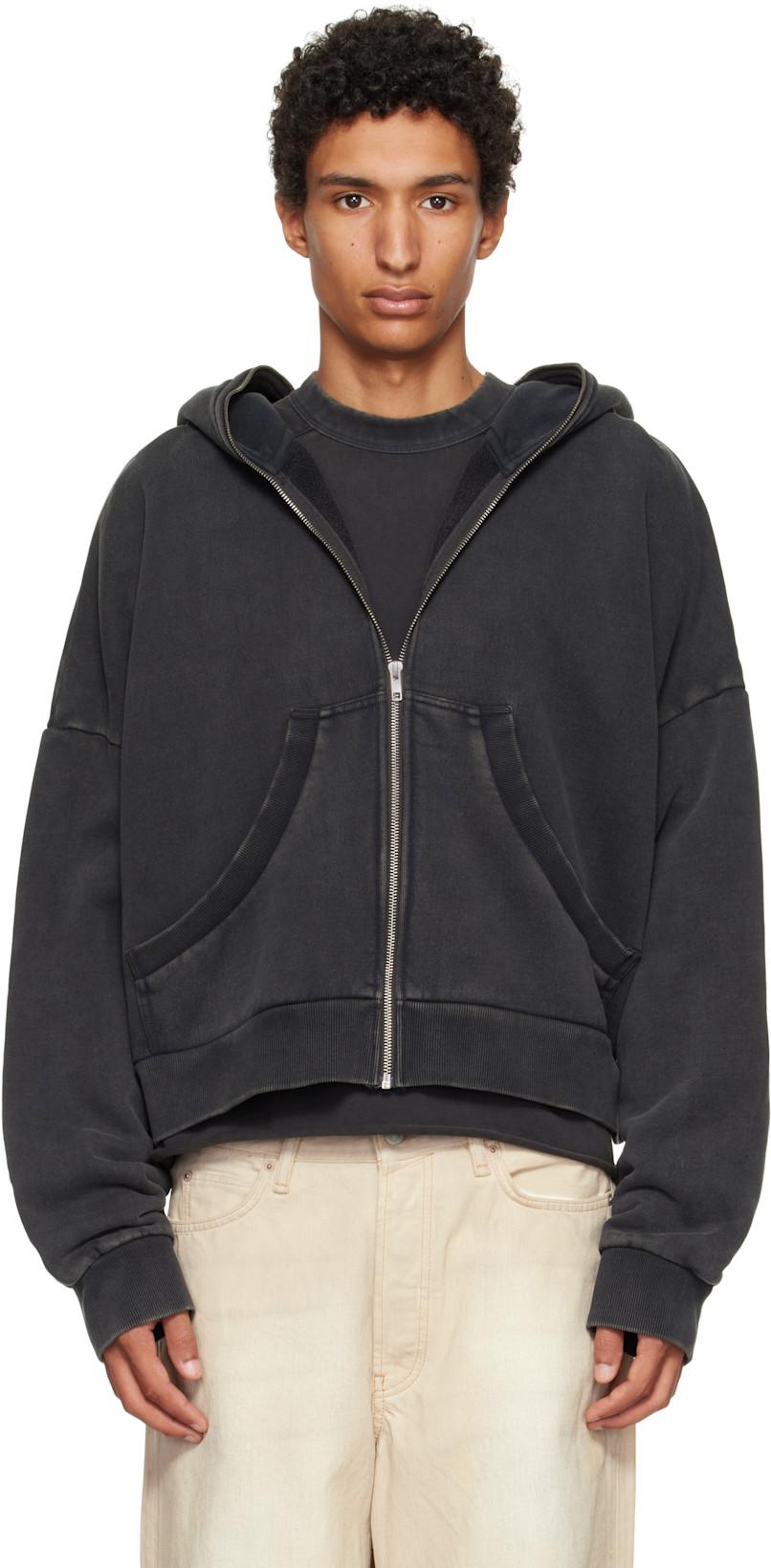 Black Eternal Zip Hoodie by ENTIRE STUDIOS