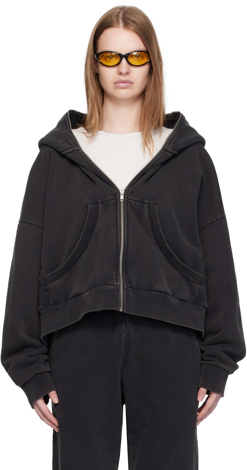 Black Eternal Zip Hoodie by ENTIRE STUDIOS