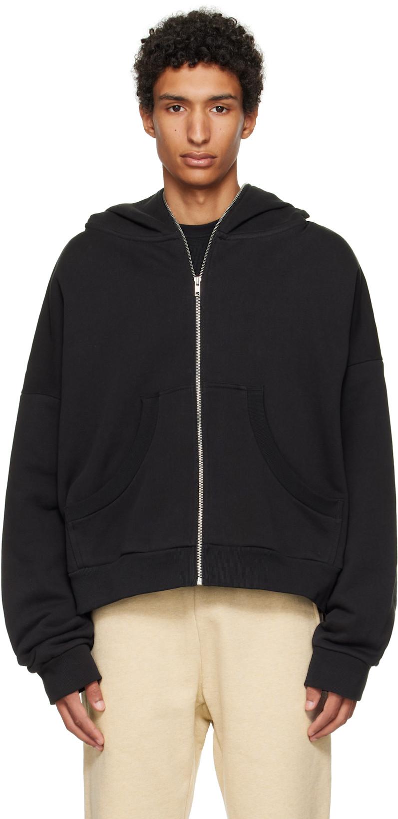 Black Eternal Zip Hoodie by ENTIRE STUDIOS