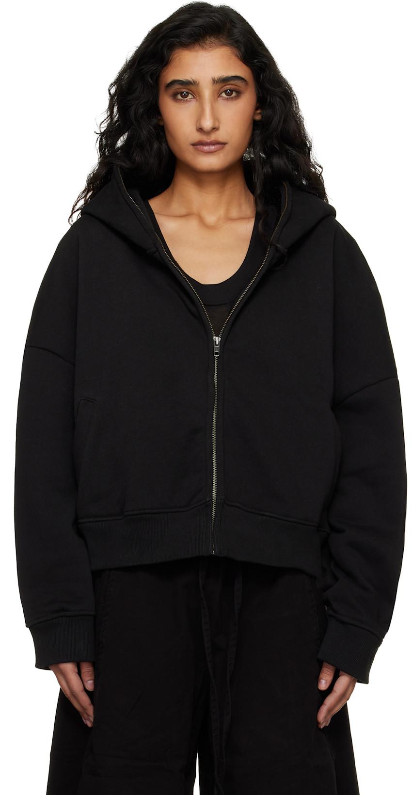 Black Eternal Zip Hoodie by ENTIRE STUDIOS