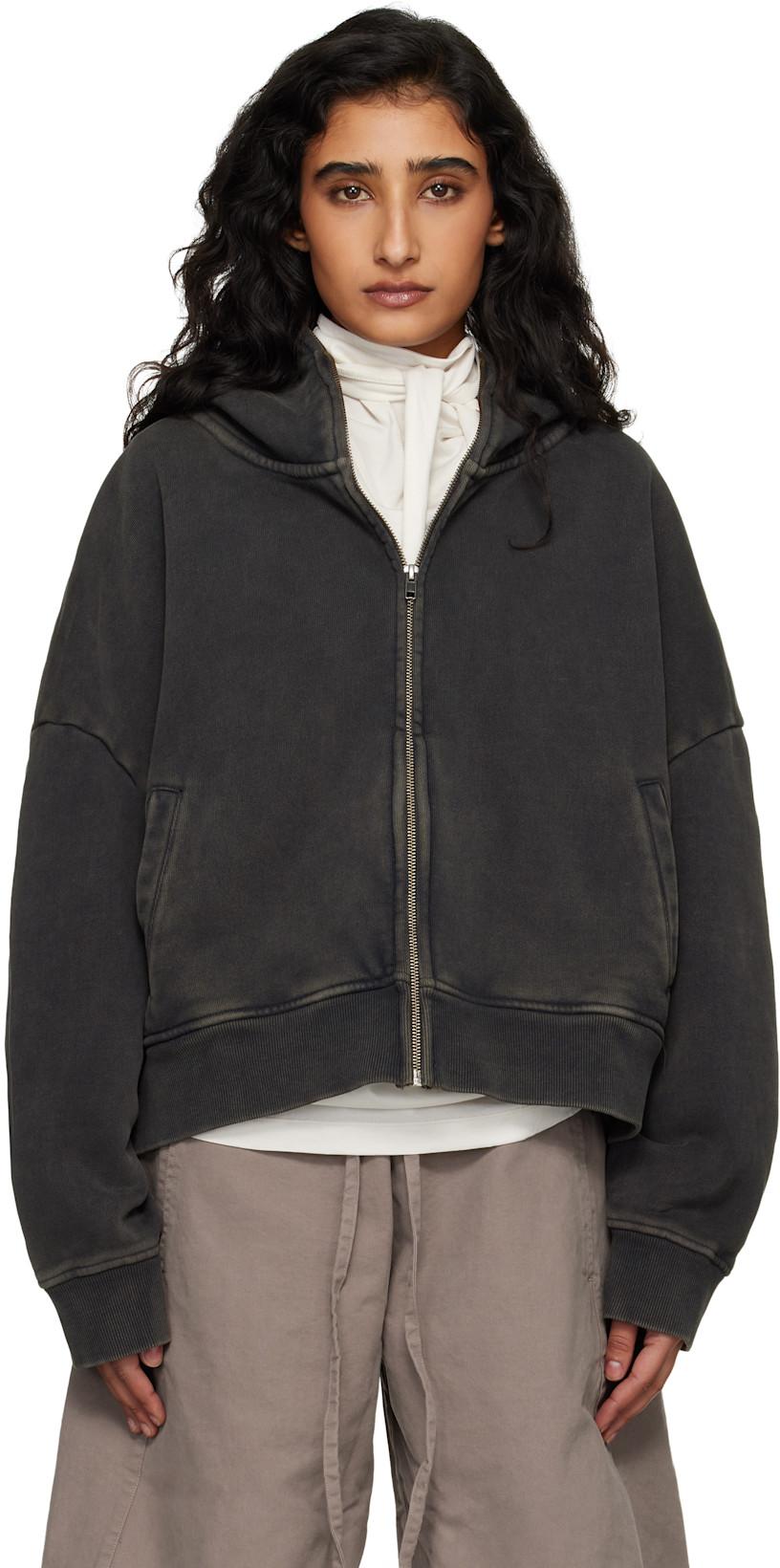 Black Eternal Zip Hoodie by ENTIRE STUDIOS