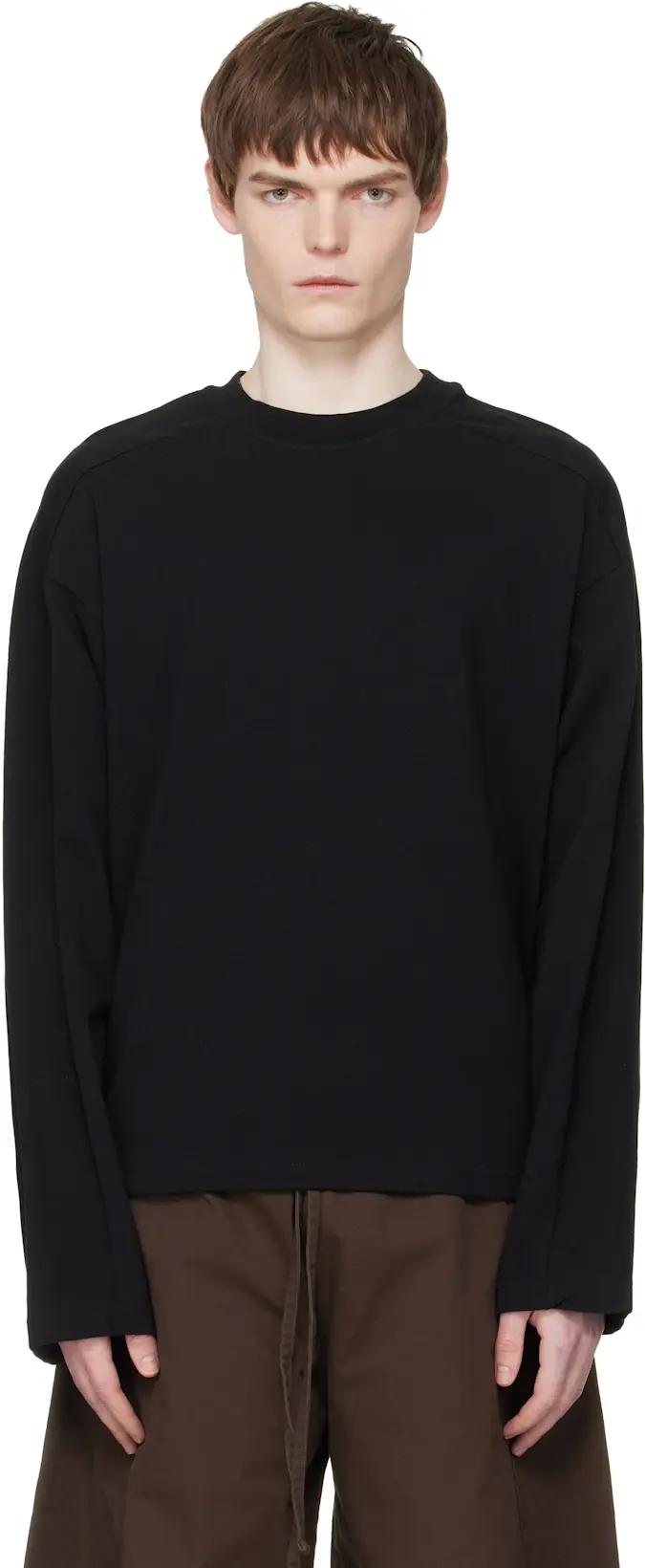 Black Heavy Long Sleeve T-shirt by ENTIRE STUDIOS