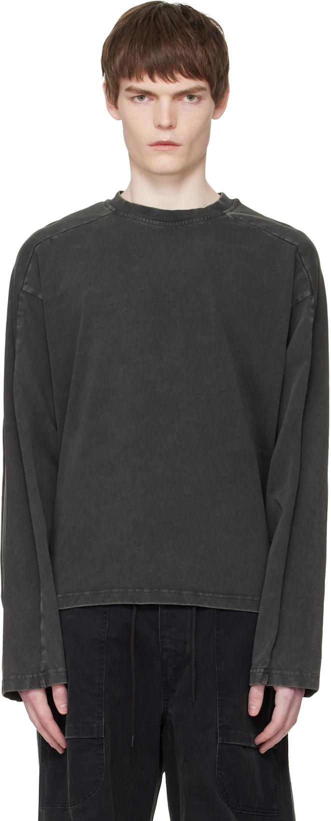 Black Heavy Long Sleeve T-shirt by ENTIRE STUDIOS