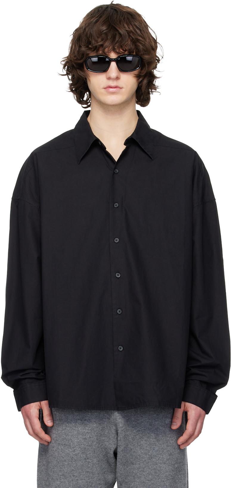 Black Miller Shirt by ENTIRE STUDIOS