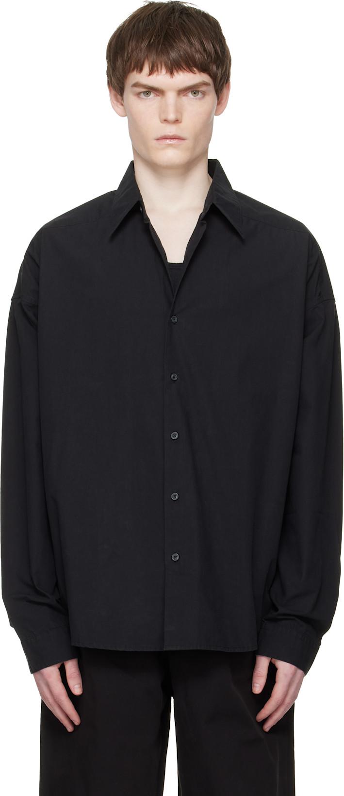 Black Miller Shirt by ENTIRE STUDIOS