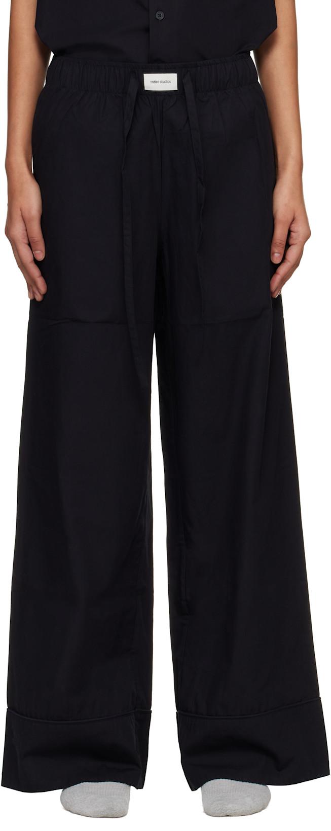Black Pajama Lounge Pants by ENTIRE STUDIOS