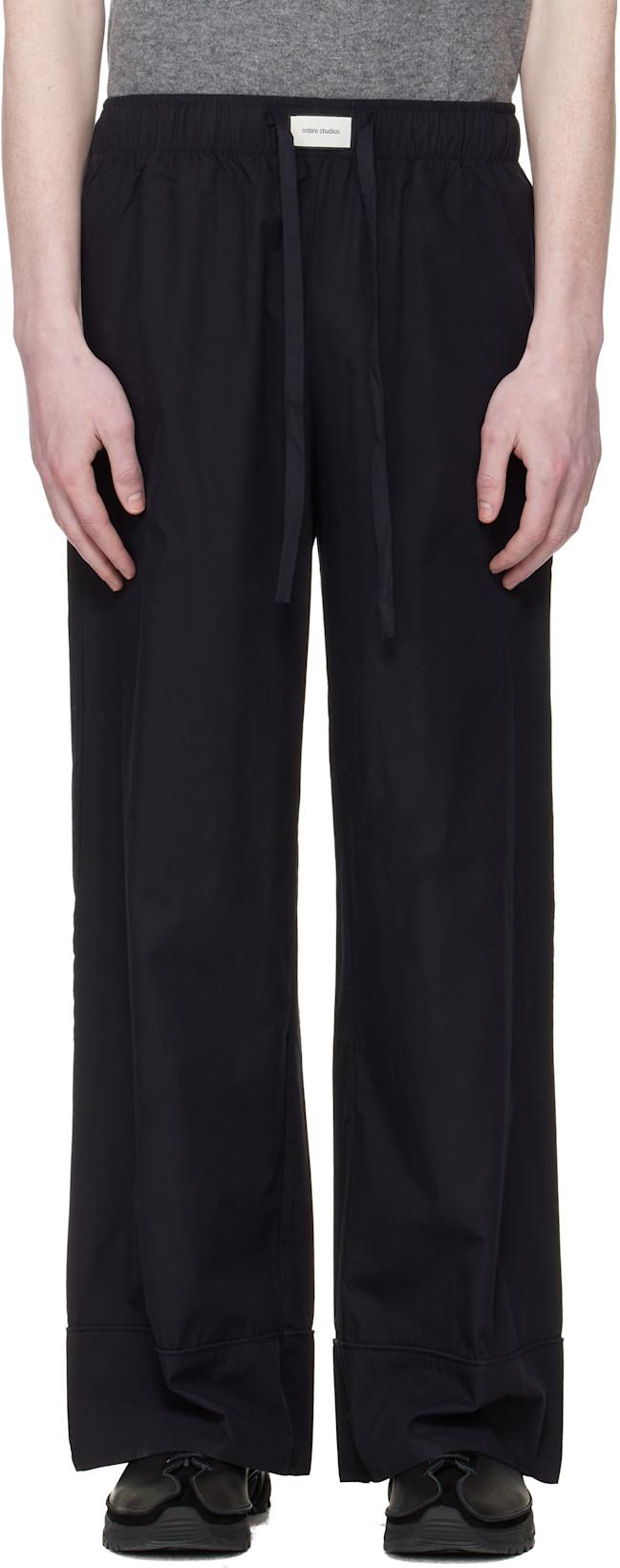 Black Pajama Lounge Pants by ENTIRE STUDIOS