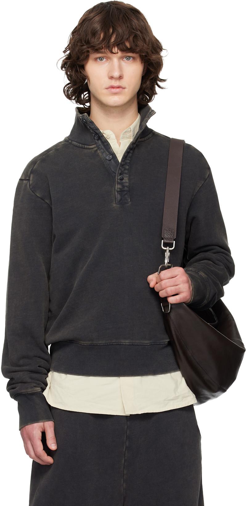 Black Port Pullover Sweatshirt by ENTIRE STUDIOS