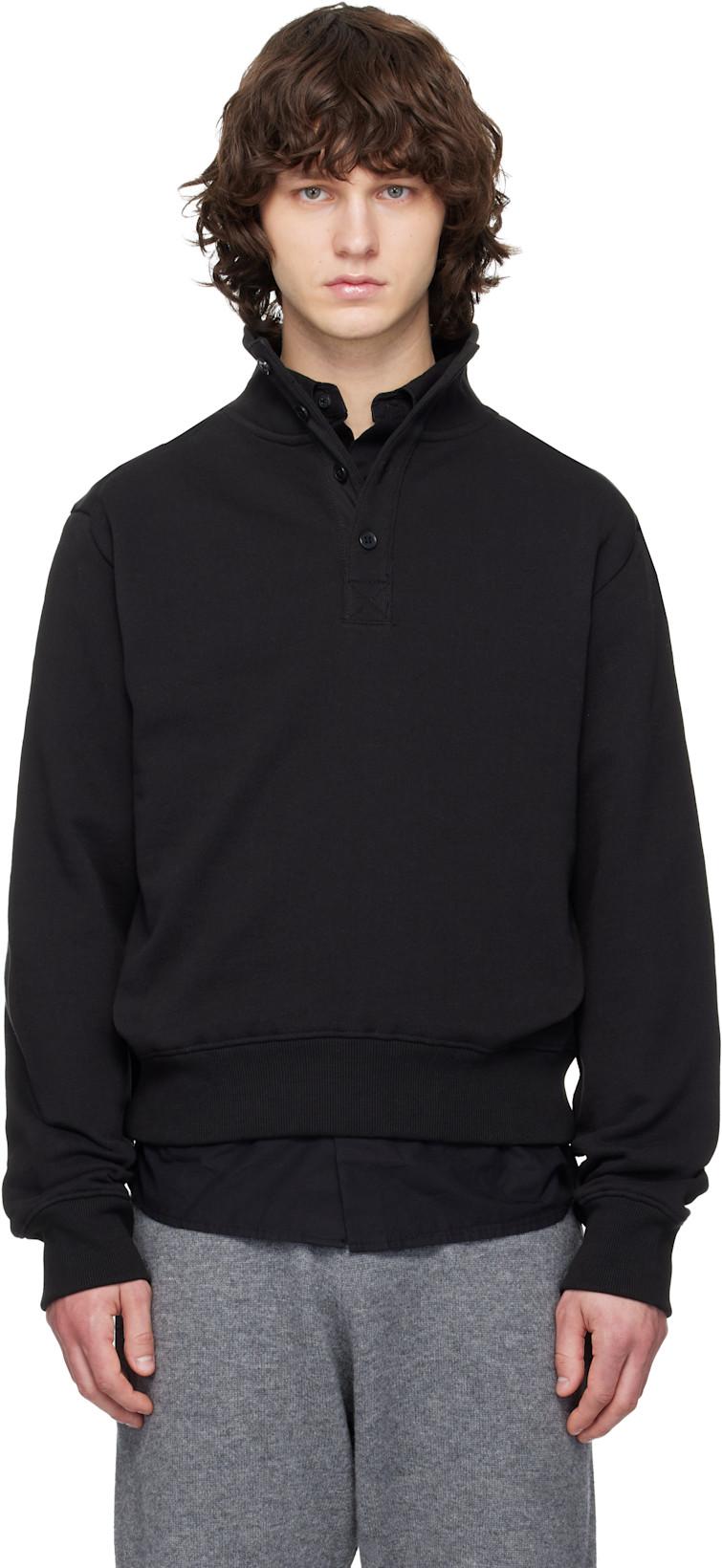 Black Port Pullover Sweatshirt by ENTIRE STUDIOS