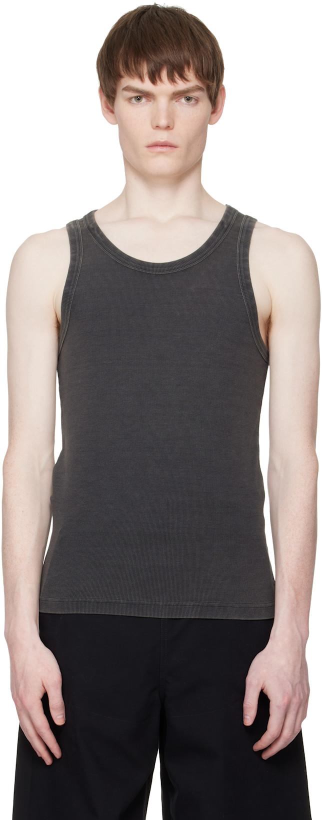 Black Rib Tank Top by ENTIRE STUDIOS