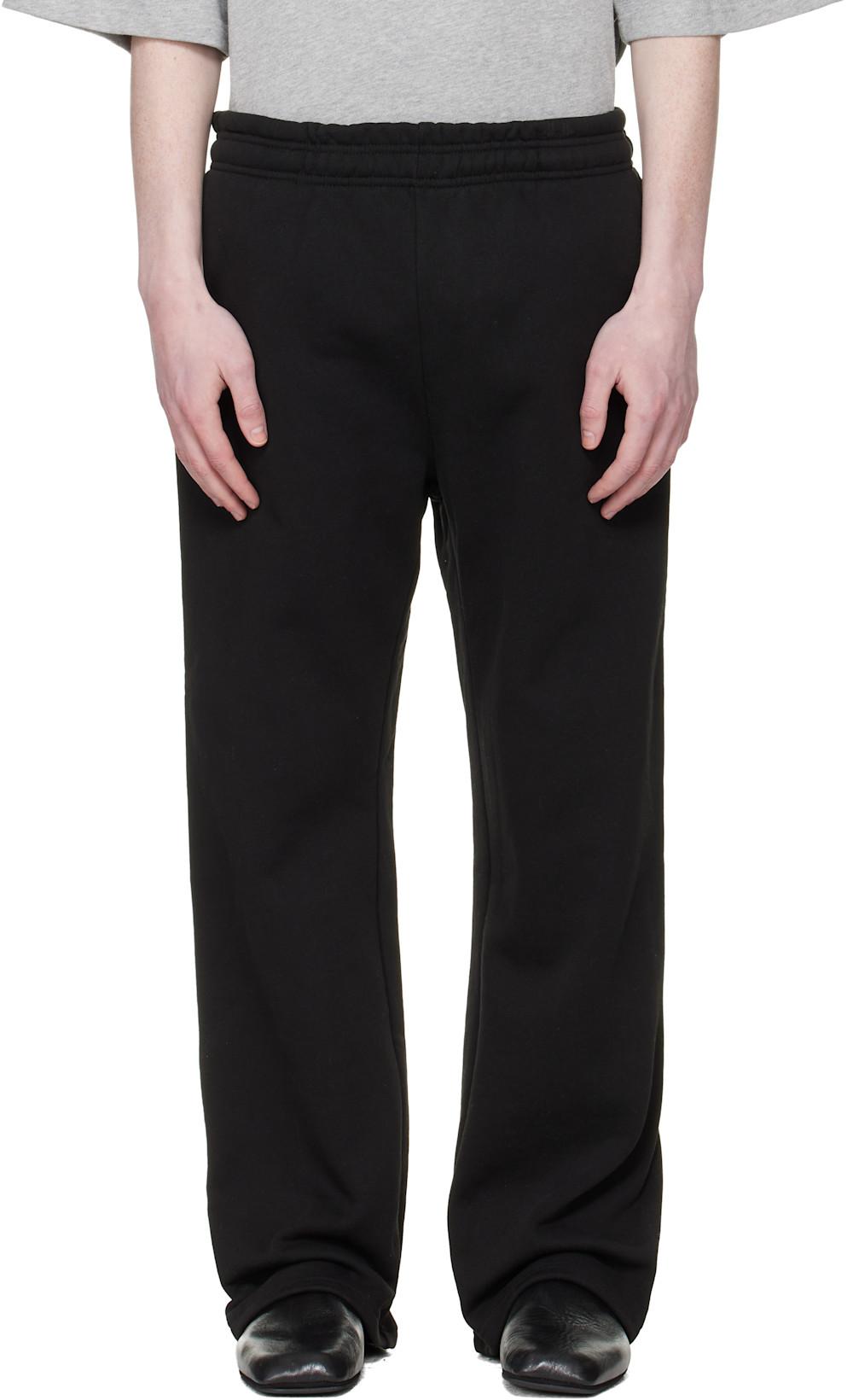 Black Straight Leg Sweatpants by ENTIRE STUDIOS