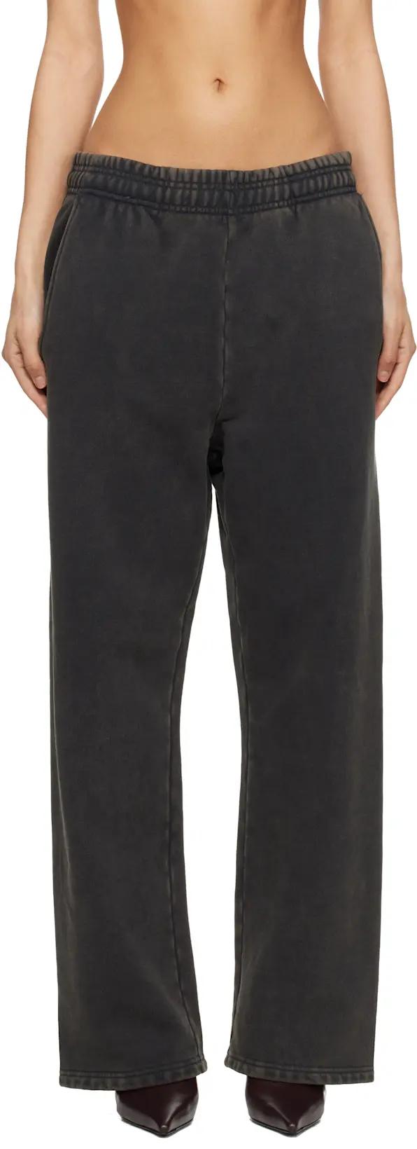 Black Straight Leg Sweatpants by ENTIRE STUDIOS