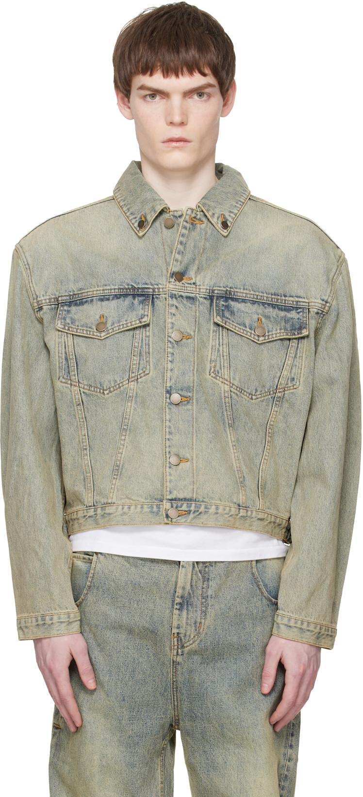 Blue Shrunken Denim Jacket by ENTIRE STUDIOS