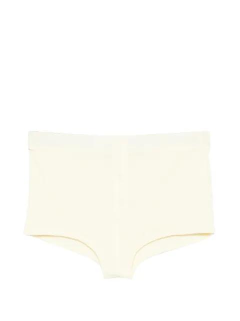 Booty buttoned mini shorts by ENTIRE STUDIOS