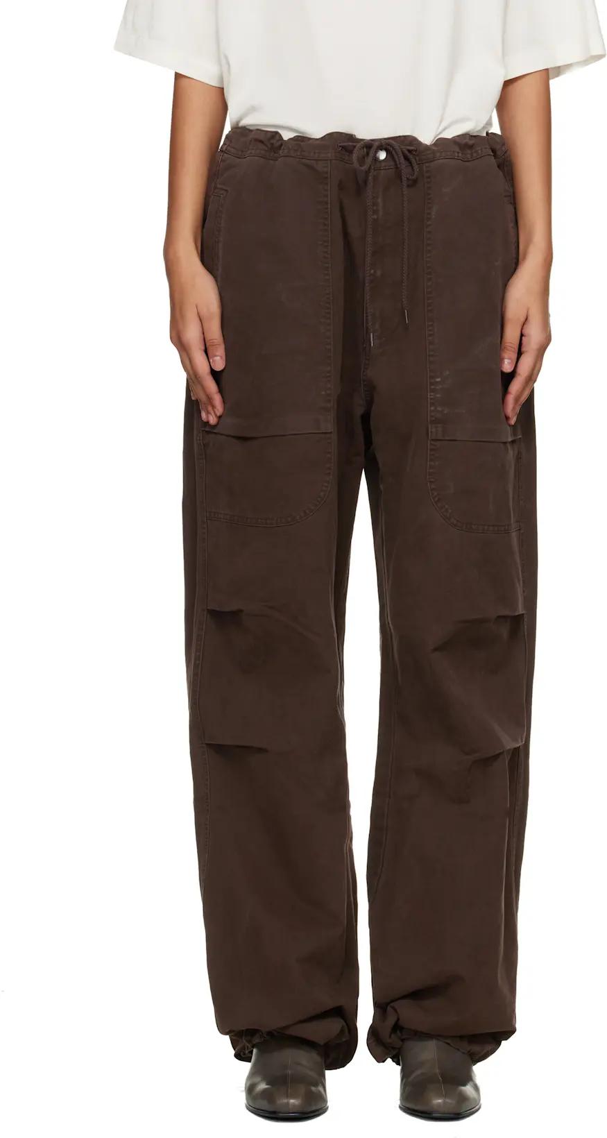Brown Barren Cargo Pants by ENTIRE STUDIOS